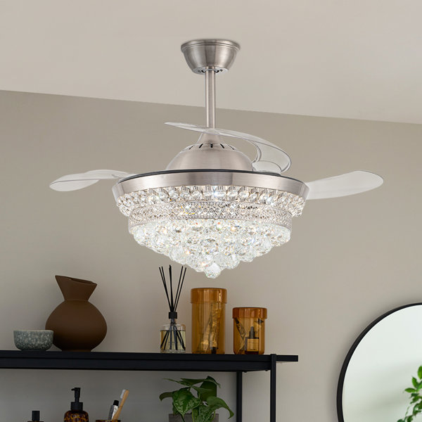 Rosdorf Park Holdingford Ceiling Fan with LED Lights Wayfair.co.uk